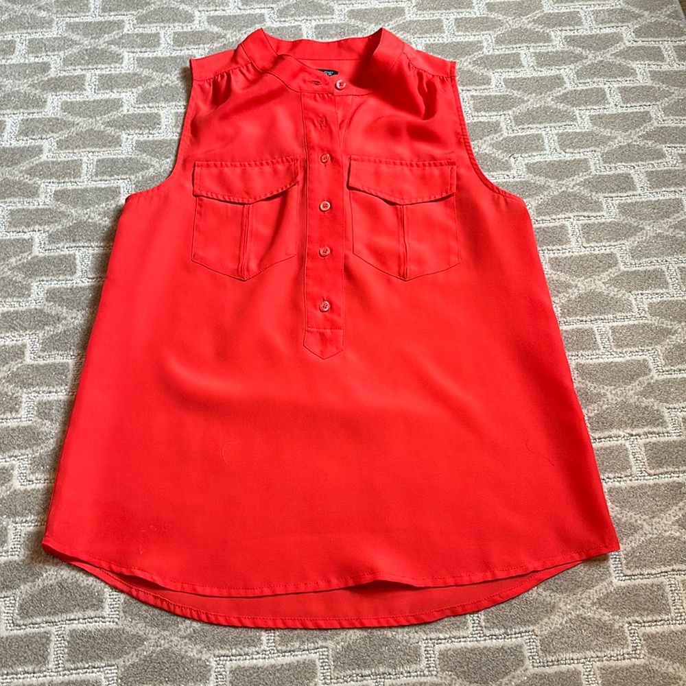 J. Crew EUC Orange Sleeveless Top Sz 0